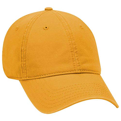 OTTO 6 Panel Low Profile Garment Washed Superior Cotton Twill - color: Gold