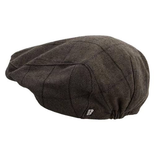 Big Size Plaid Regular Ivy Cap - color: Tan, size: XX-Large-3X-Large