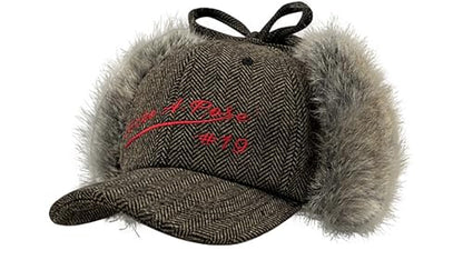 URAWOW Faux Fur Baseball Cap Women Winter Fall Grunge Aespa NINGNING Same Style Trapper Hat Plush Retro Fashion Ear Warmer - color: Brown