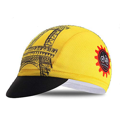 Weimostar Polyester Men Cycling Bike Bicycle Cap MTB Hat Sweat Wicking - color: Yellow