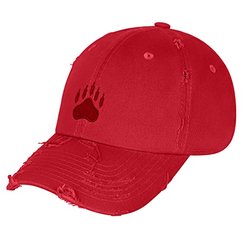 JPAK Bears Vintage Dad Hat Embroidered Cap NASDAQ Symbol Stocks - color: Red