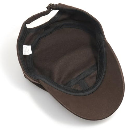 Army Cadet Cap for Men Women Military Flat Top Cap Baseball Caps - color: Star Coffee