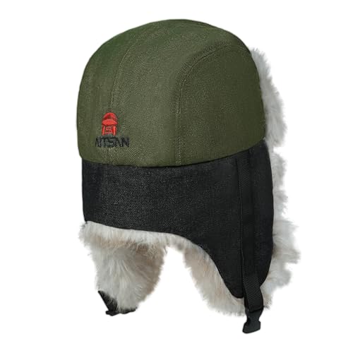 Croogo Trapper Hat Winter Hats for Men Trooper Russian Warm Hat with Ear Flaps Women Ushanka Fur Hat Windproof Ski Hat - color: Pl2510-green