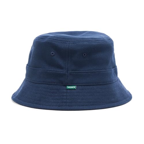 Lacoste Unisex Adult Lacoste Unisex Organic Cotton Bucket Hat - color: Navy Blue, size: Small-Medium