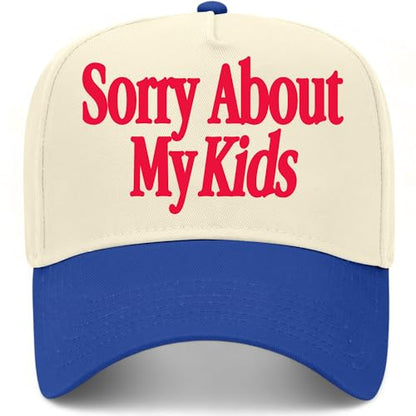 BROTHER TRUCKERS Sorry About My Kids Hat - color: Royal/Natural