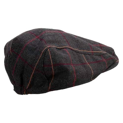 Big Size Plaid Regular Ivy Cap - color: Black, size: XX-Large-3X-Large