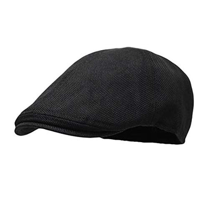 WITHMOONS Ivy Cap Summer Mesh Newsboy Irish Gatsby Golf Hats TZ30047 - color: Black, size: One Size