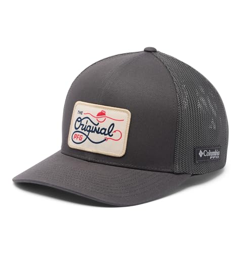 Columbia Unisex PFG Patch Mesh Ball Cap - color: Shark/the Original, size: Large-X-Large