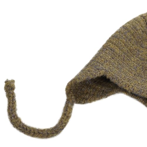 PENINSULA LOVE Toddler Kids Peruvian Beanie Hat Winter Earflap Knitted Beanie Slouchy Ski Snow Hat for Boys Girls 2-6 Years - color: Ginger