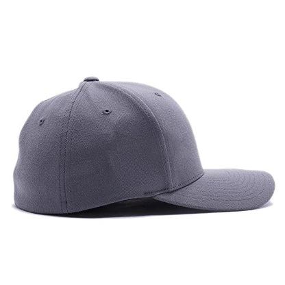 The Blackout American Flag 6277 Flex Fitted Baseball Cap - Custom Embroidered Black USA Flag Flex-Fitted Baseball hat - color: Grey, size: Small-Medium