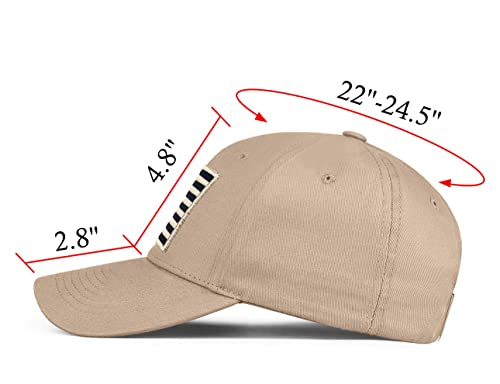 KIRAAT 3 Pack American Flag Baseball Cap Unisex,Low Profile USA Plain Dad Hat for Men＆Women - color: Grey＆khaki＆green