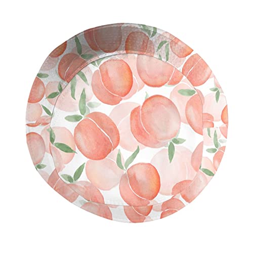 Bucket Hat Sun Beach Packable Fisherman Cap for Women Men Summer Outdoor Hiking - color: Pink Peach Cute Watercolor