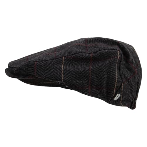 Big Size Plaid Regular Ivy Cap - color: Black, size: XX-Large-3X-Large