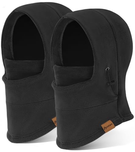 Kids Balaclava Windproof Ski Mask Hood Face Mask Neck Warmer for Cold Weather, Winter Hat for Boys Girls - color: Black
