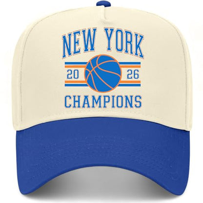 New York Basketball 2026 Champions Hat - color: Royal/Natural