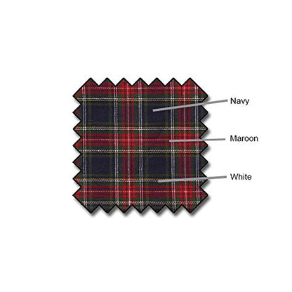Plaid Flat Golf Cap: 'Par 5' - color: Navy Stewart