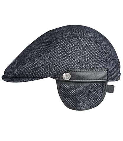 Sumolux Mens Newsboy Hat Flat Cap Gatsby Lvy Irish Hats Driving Cabbie - color: D Dark Gray
