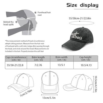 Man of God Husband Dad Embroidered Hat Camping Caps for Women - color: Christ is King 7