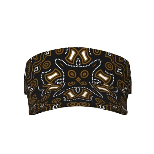 Vintage Mandala Sports Sun Visor Hat Men Women Adjustable Hats Empty Top Cap for Running Tennis Golf - color: Color-7