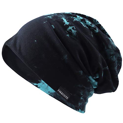 VECRY Men Slouch Hollow Beanie Thin Summer Cap Skullcap - color: Ink Blue