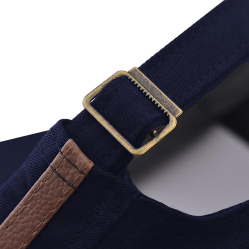 Cadet Army Cap for Men Women Military Adjustable Unisex Flat Top Hat - color: Navy Blue
