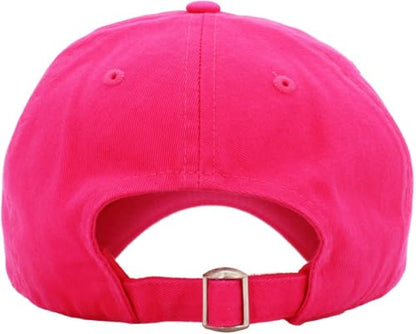 KBETHOS® Classic Washed Cotton Baseball Cap - color: Hot Pink