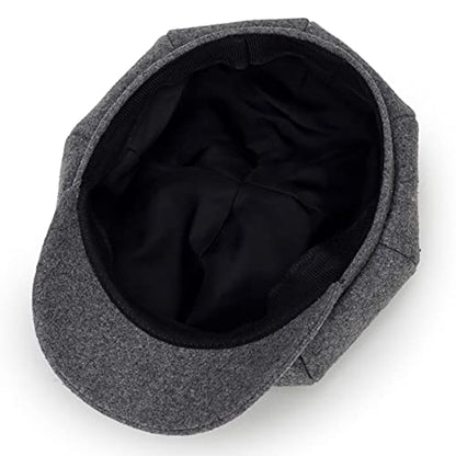 Newsboy Caps for Women Classic Beret Hats Autumn Winter Cap - color: Grey