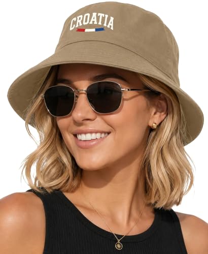 National Elements Print Bucket Hat Packable Breathable Sun Cap for Men and Women - color: Khaki01