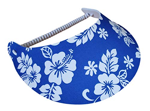 Women's Flower Design Lightweight Packable Foam Visor for Sun Protection & Outdoor Activities - color: Hawaiian 4