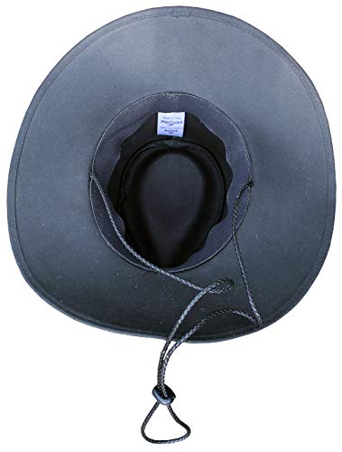 Foxfire Outback Trail Oilcoth Oilskin Rainier Hat Black or Brown - color: Black, size: Large