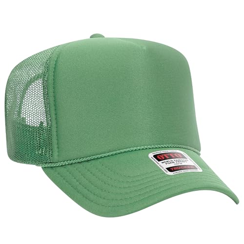 BROTHER TRUCKERS The World's Greatest Polyester Trucker Hat Blank in 73+ Colors - Wholesale Snapback Hat - color: Cactus Green