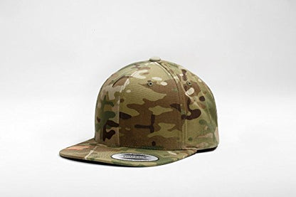 Custom Hat. 6089 Classic Snapback. Embroidered. Place Your Own Text/Logo - color: Multicam Camo