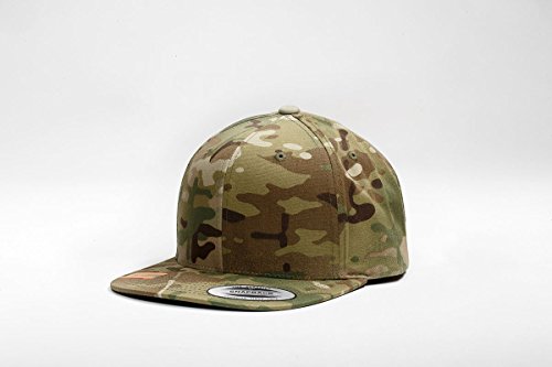 Custom Hat. 6089 Classic Snapback. Embroidered. Place Your Own Text/Logo - color: Multicam Camo