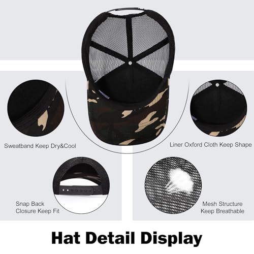 Oversize XXL American Flag Trucker Hat - color: Camouflage/Black, size: XX-Large