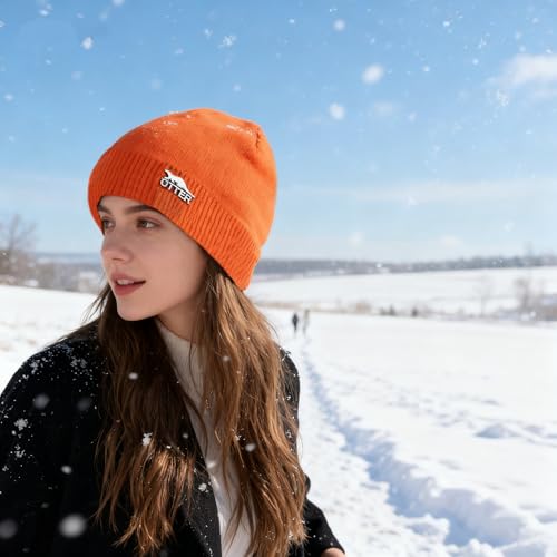 OTTER Waterproof Beanie for Men Women - color: Orang