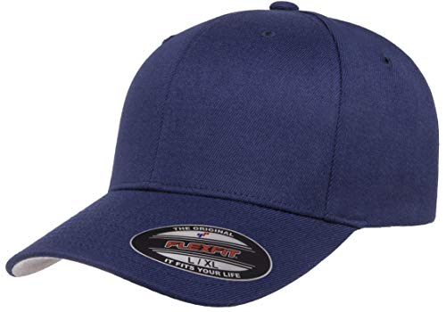 Flexfit Mens Flexfit Wool Blend Hat - color: Navy, size: Large-X-Large