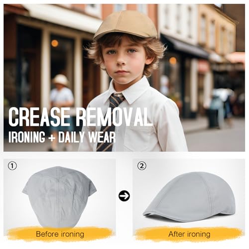 Toddler Cotton Ivy Newsboy Cap - color: Light Grey, size: 12-24 Months