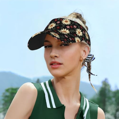 Leopard Print Sun Visor Hat Adjustable Sports Beach Cap for Men Women - color: 26