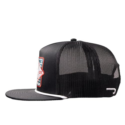 Lazy J Ranch Wear Classic Rope Trucker Hat In Black & Black Iron For Unisex Adult