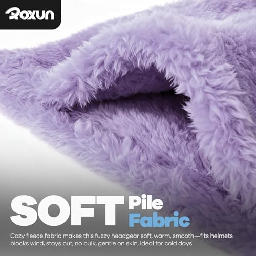 ROXUN Ski Mask Fleece Balaclava, Windproof Face Mask Winter Warm Neck Cover - color: Pale Lavender