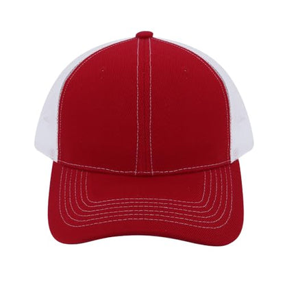 ZH 12 Pack Mesh Trucker Hats, Bulk Baseball Caps for Men and Women, Trucker Cap Wholesale - color: Red-white