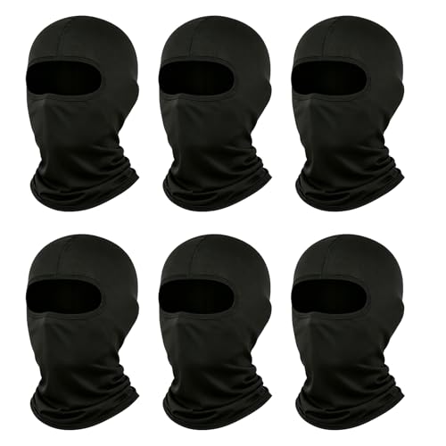 LONGKING Balaclava Ski Mask, Balaclava Face Mask for Men and Women, Pooh Shiesty Mask - color: Black 6 Pack