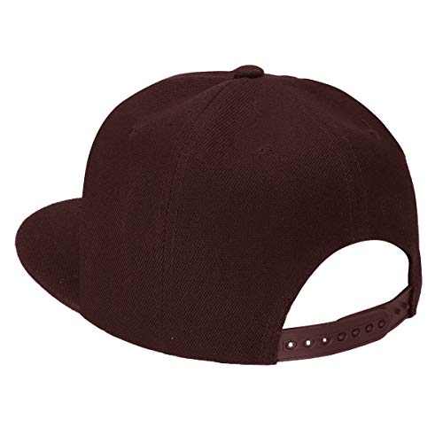 Classic Snapback Hat Cap Hip Hop Style Flat Bill Blank Solid Color Adjustable Size - color: 1pc Brown