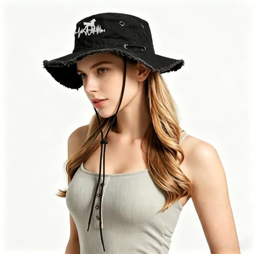 Bucket Hats Sun Hat UV Protection Packable Fishing Hats for Women Lightweight Hiking Hat - color: Horse Heartbeat