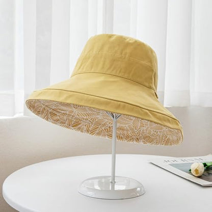 FaroDor Women's Reversible Bucket Hat UV Protection Packable Travel Cap Wide Brim Sun Hats 2026 - color: 6yellow