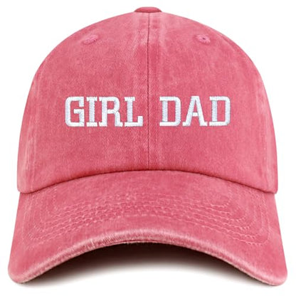Trendy Apparel Shop Girl DAD Embroidered Unstructured Pigment Dyed Cotton Baseball Cap - color: Fuchsia
