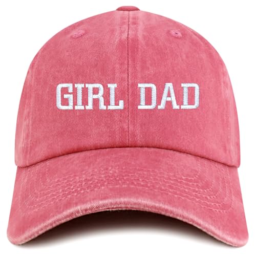 Trendy Apparel Shop Girl DAD Embroidered Unstructured Pigment Dyed Cotton Baseball Cap - color: Fuchsia