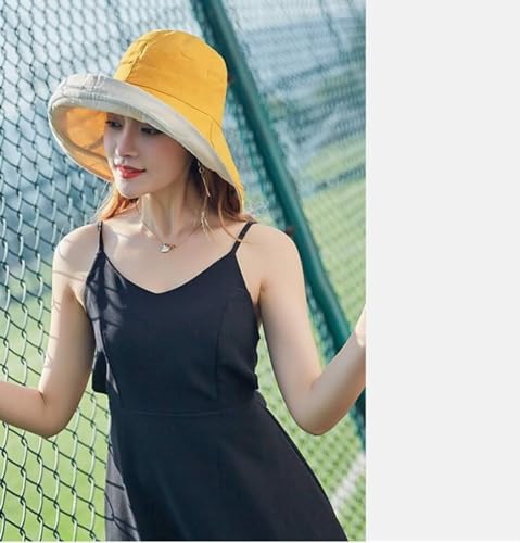 FaroDor Women's Reversible Bucket Hat UV Protection Packable Travel Cap Wide Brim Sun Hats 2026 - color: 1yellow