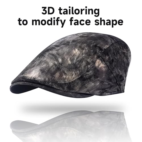 Flat Cap Men Vintage Distressed Ivy Newsboy Hat Lightweigh Driving Golf Cap - color: #B38-dark Brown