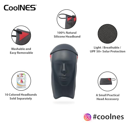 CoolNES - UV Sun Protection Neck Drape Adjustable Multifunctional 2 in 1 Face Covering for Outdoor Fishing - Unisex - color: Coolnes-darkgray